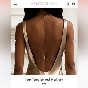 Amy O Bridal back drop necklace. Worn once